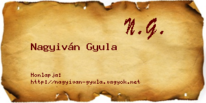 Nagyiván Gyula névjegykártya