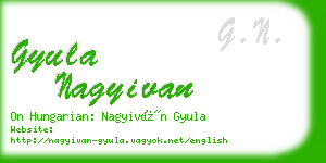 gyula nagyivan business card